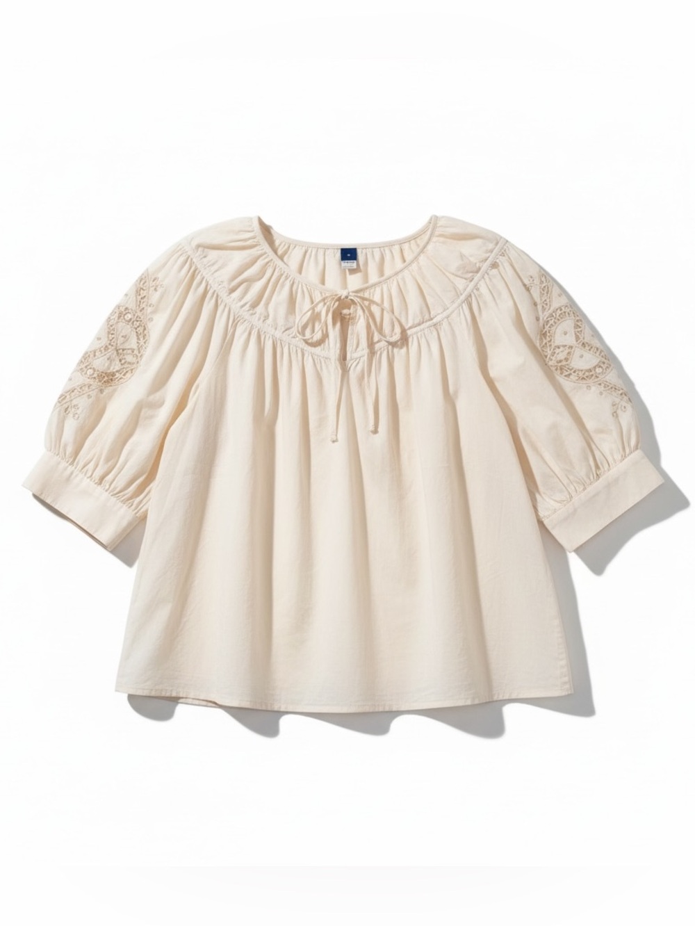 Old Navy Size Medium Split-Neck Eyelet-Sleeve Top